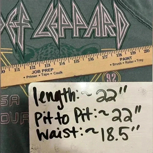 Def Leppard Distressed Teal Licensed Reto Vintage Inspired Crewneck Size XS - Picture 7 of 7